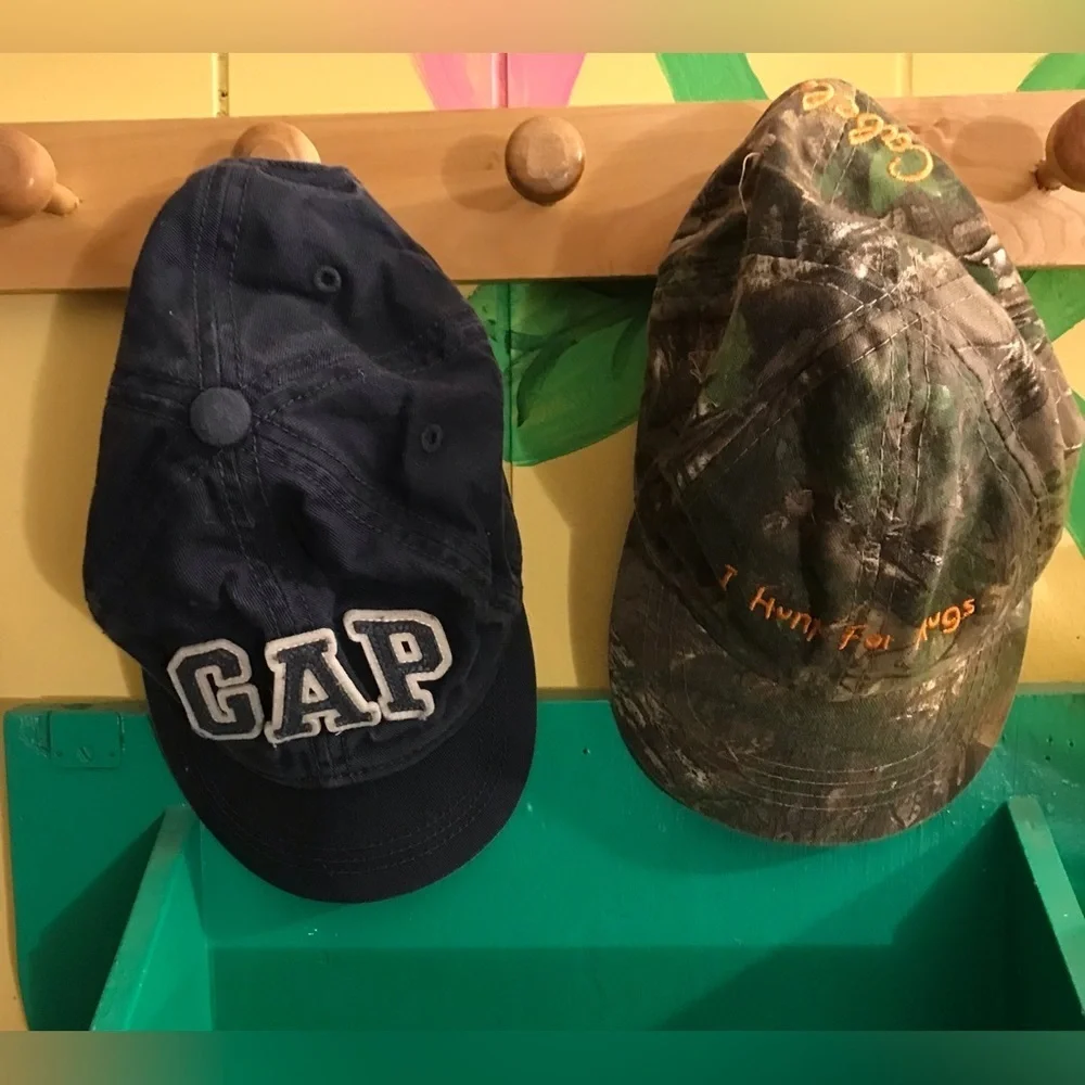 Set of 2 Toddler Elastic Back Hats Gap and Cabela’s”s